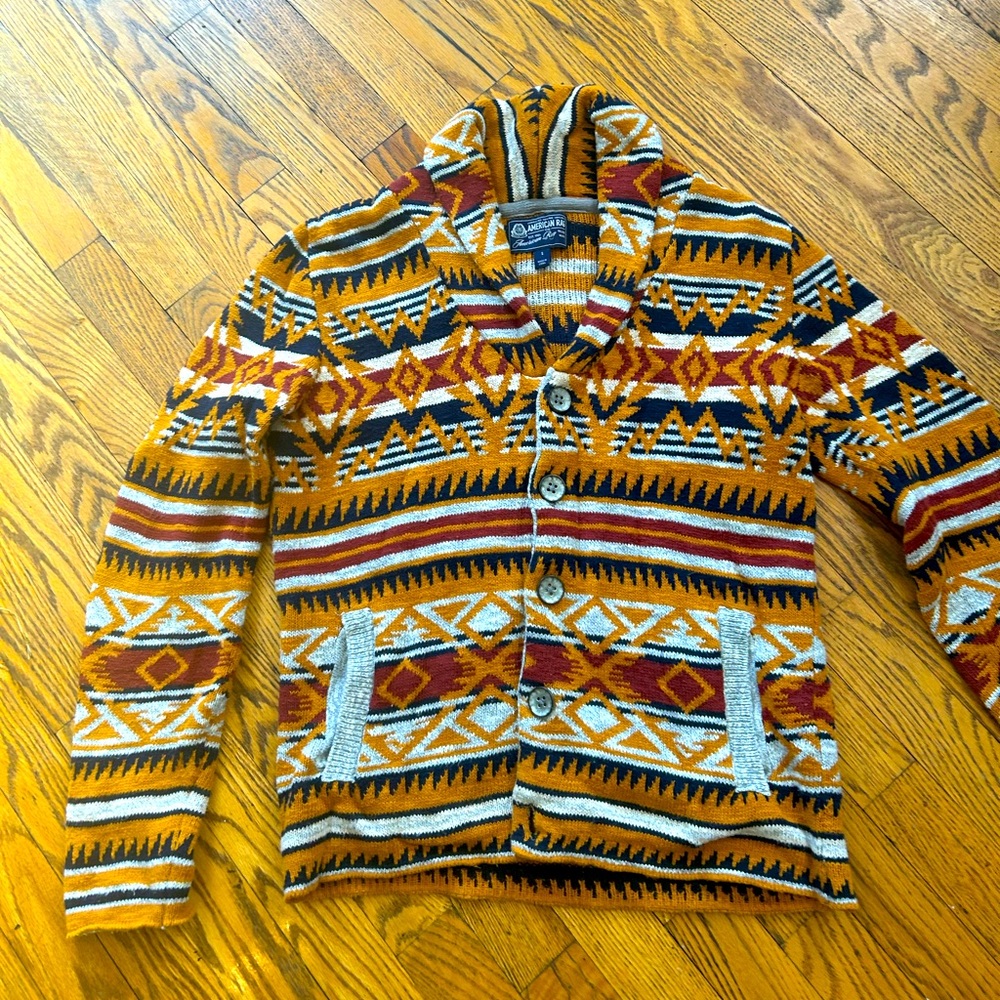 Native American Print Cardigan